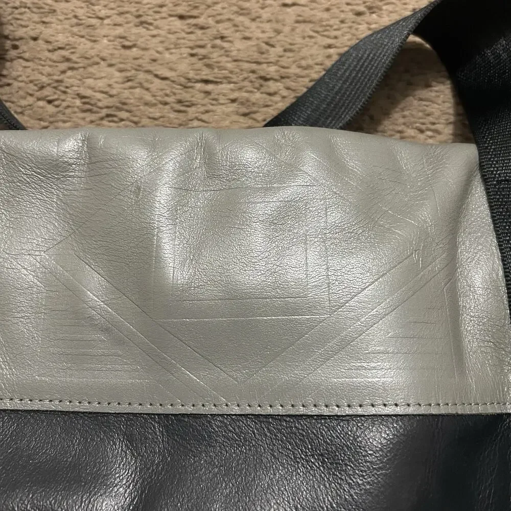 Mariclaro Re-Purposed Alaska Airlines Seat Covers Boeing 737 Duffle Bag Leather